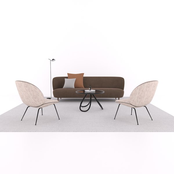 3D sofa chair table model