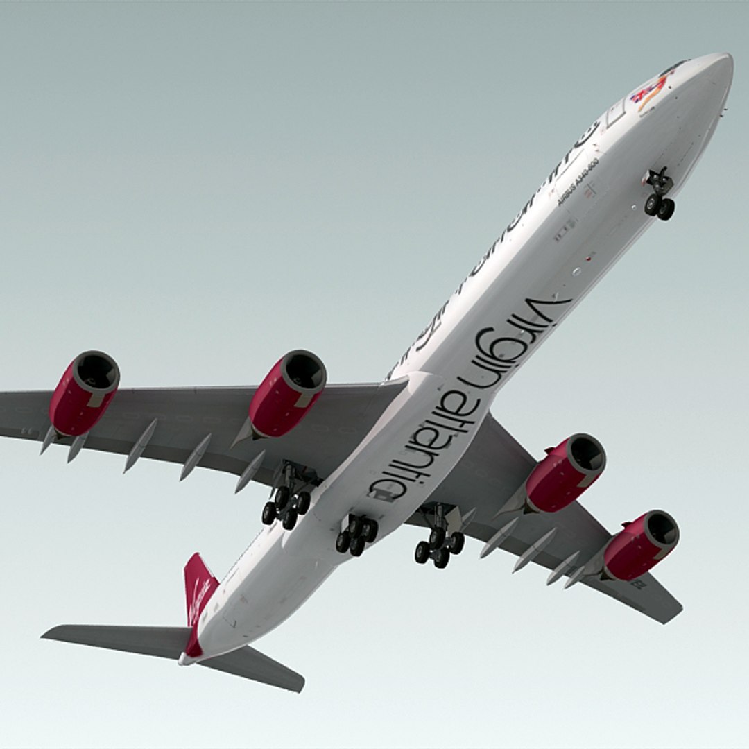 Airbus A340-600 Plane Virgin Atlantic 3d Max
