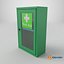 3D model First Aid Wall Cabinet with Glass Door Green