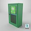 3D model First Aid Wall Cabinet with Glass Door Green