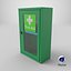 3D model First Aid Wall Cabinet with Glass Door Green