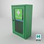 3D model First Aid Wall Cabinet with Glass Door Green