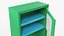 3D model First Aid Wall Cabinet with Glass Door Green
