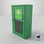 3D model First Aid Wall Cabinet with Glass Door Green