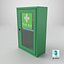 3D model First Aid Wall Cabinet with Glass Door Green