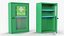 3D model First Aid Wall Cabinet with Glass Door Green