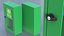 3D model First Aid Wall Cabinet with Glass Door Green