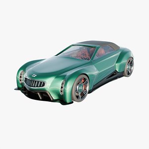 3D Concepts Car Design - rigged  - animated model