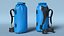 Floating Waterproof Dry Bag Backpack Standing Blue