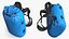 Floating Waterproof Dry Bag Backpack Standing Blue