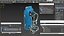 Floating Waterproof Dry Bag Backpack Standing Blue