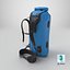 Floating Waterproof Dry Bag Backpack Standing Blue