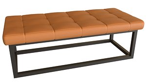 banquette leather 3D