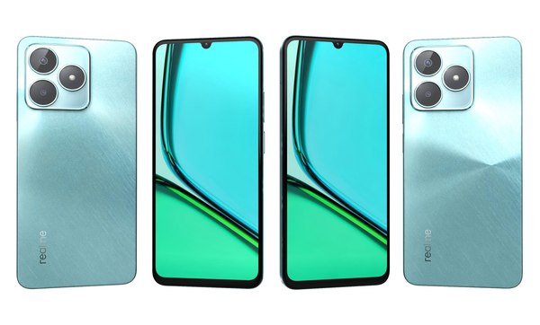 3D Realme C51s Shiny Green model