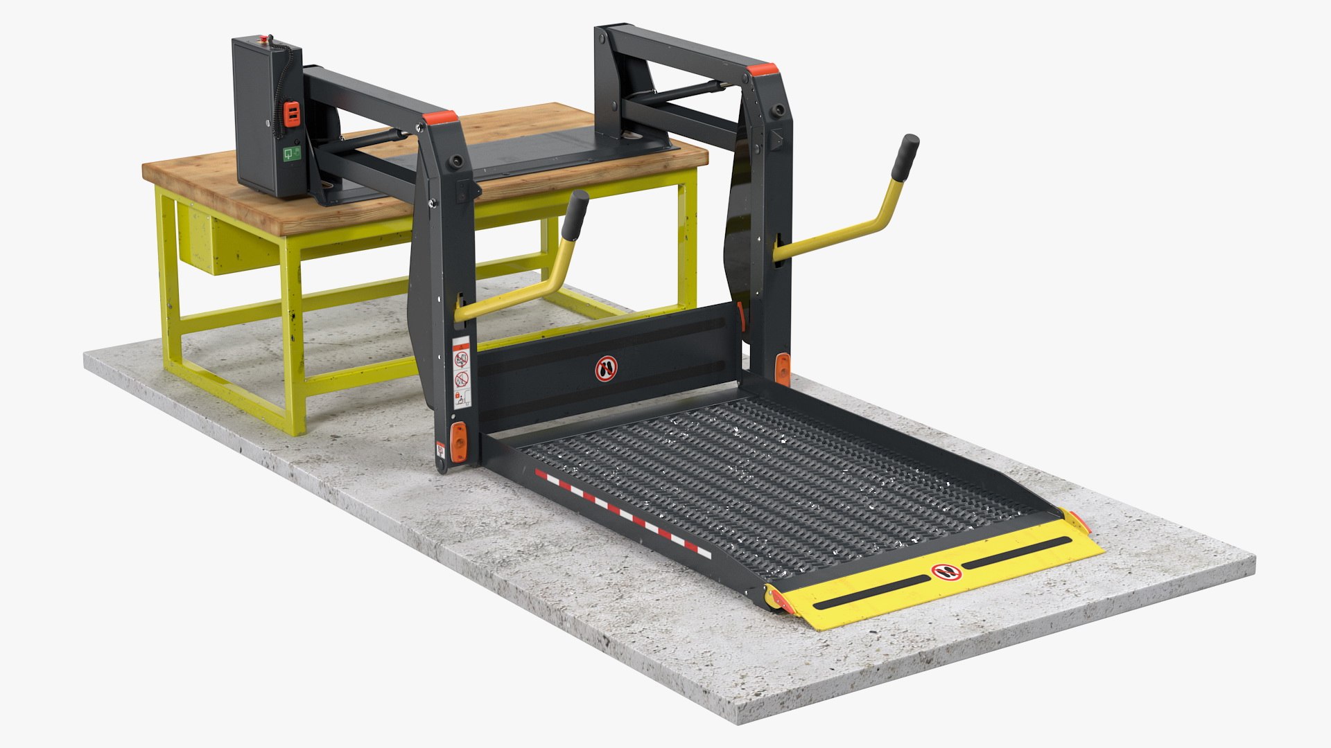 Linear Wheelchair Lift 3D model preview