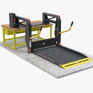 3D linear wheelchair lift invalid wheel