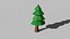 3D Low poly trees model