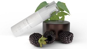 skin cream bottle with mulberry model