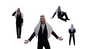 3D model Arab man in a suit