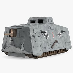 German heavy tank 1917 A7V Sturmpanzerwagen Gray