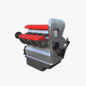 3D Car Engine 3D Model model