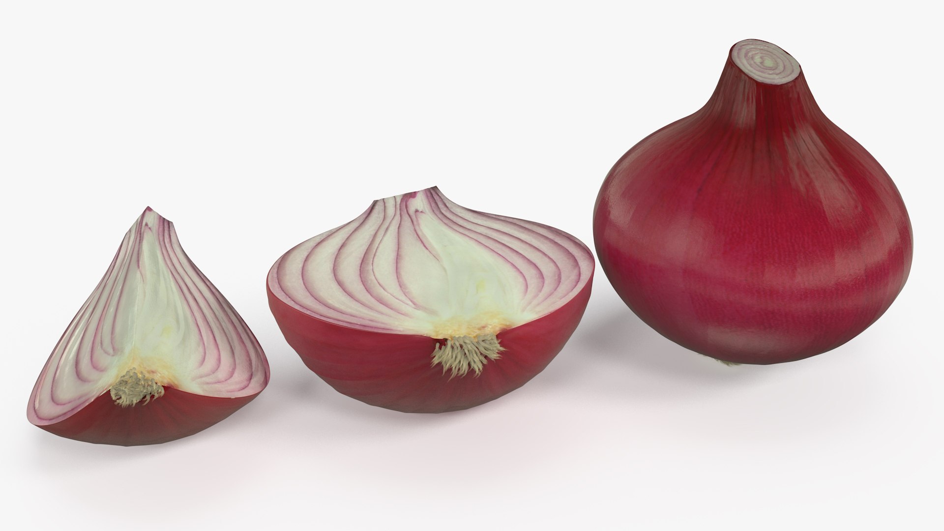 Red Onions Fur 3D model preview