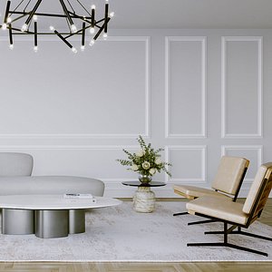 Modern Interior Living Room 3D