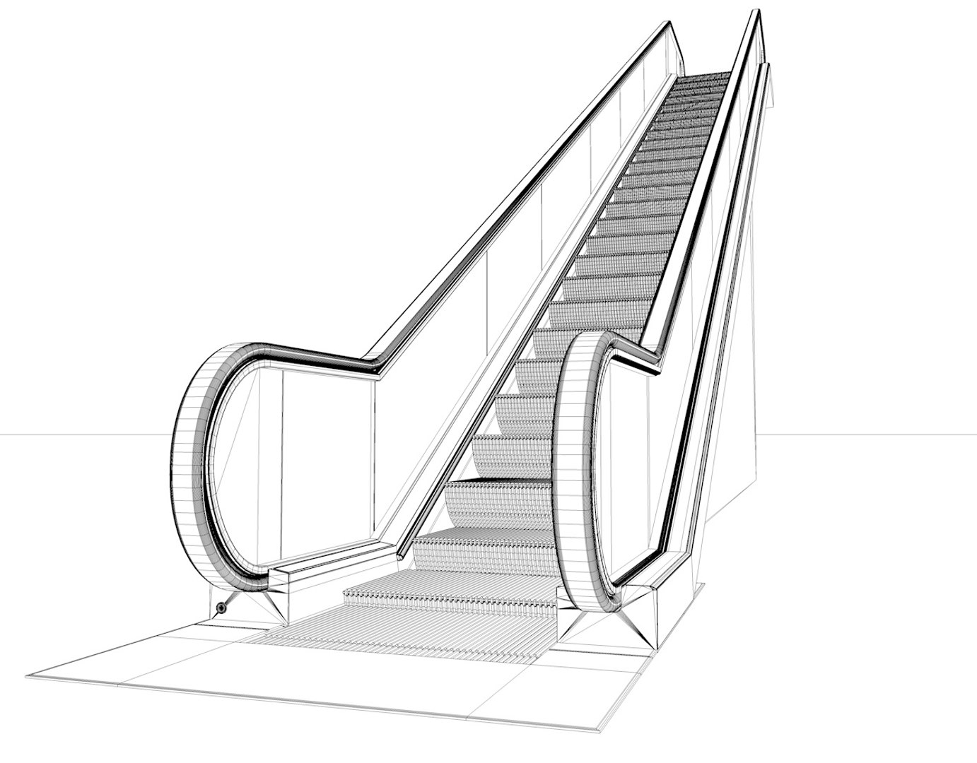 3d model of escalator