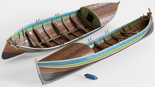 Vintage scandinavian wooden fishing boat 3D model - TurboSquid 2046955
