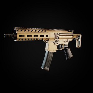 3D SMG Sig Sauer MPX Spp and highpoly mesh included