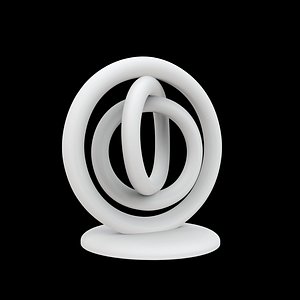 Interlocking Rings Sculpture 3D Print Model 3D