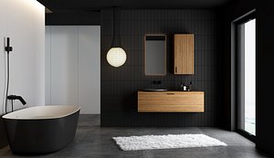 minimalist interior bathroom 3D model