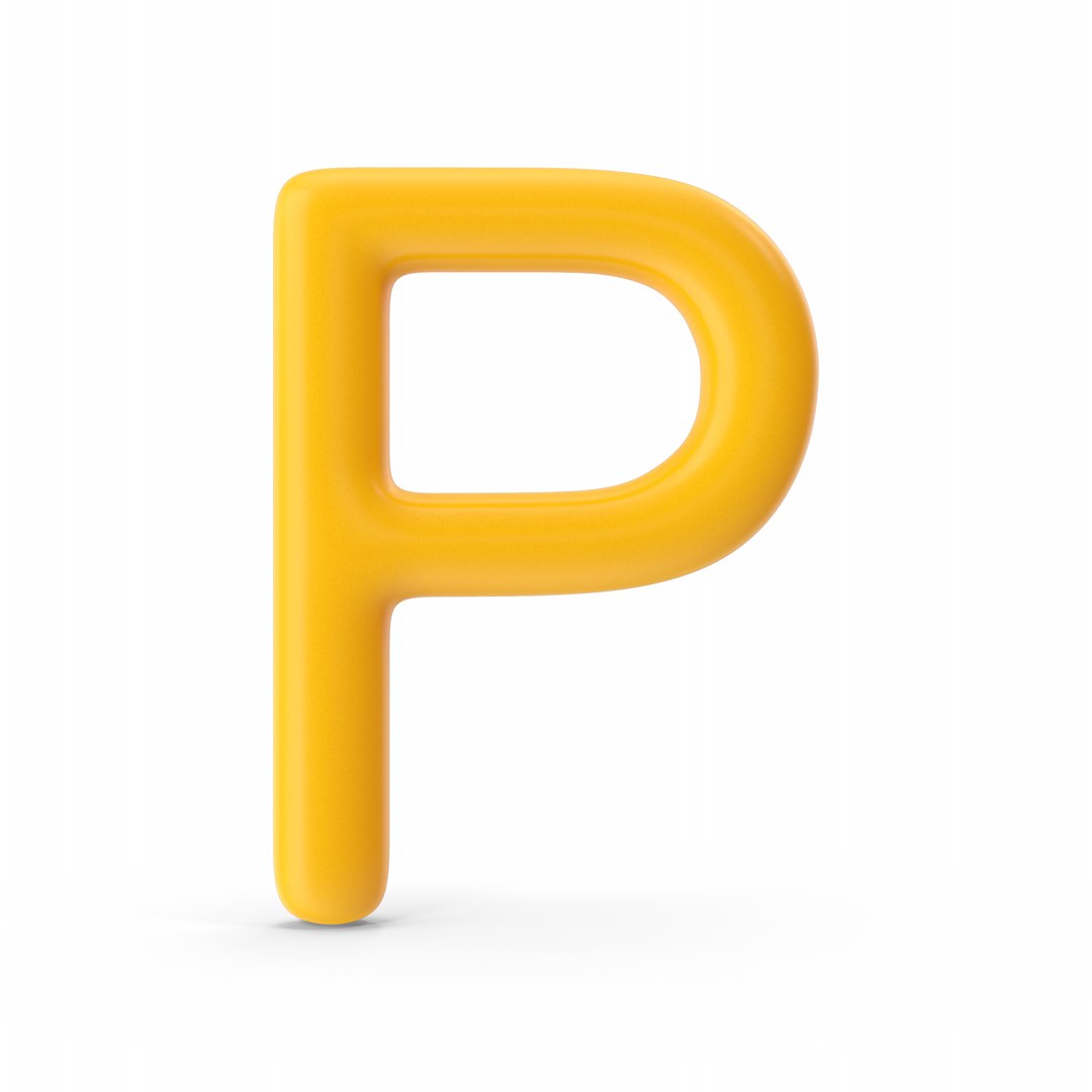 3D Letter P Orange - TurboSquid 1865791