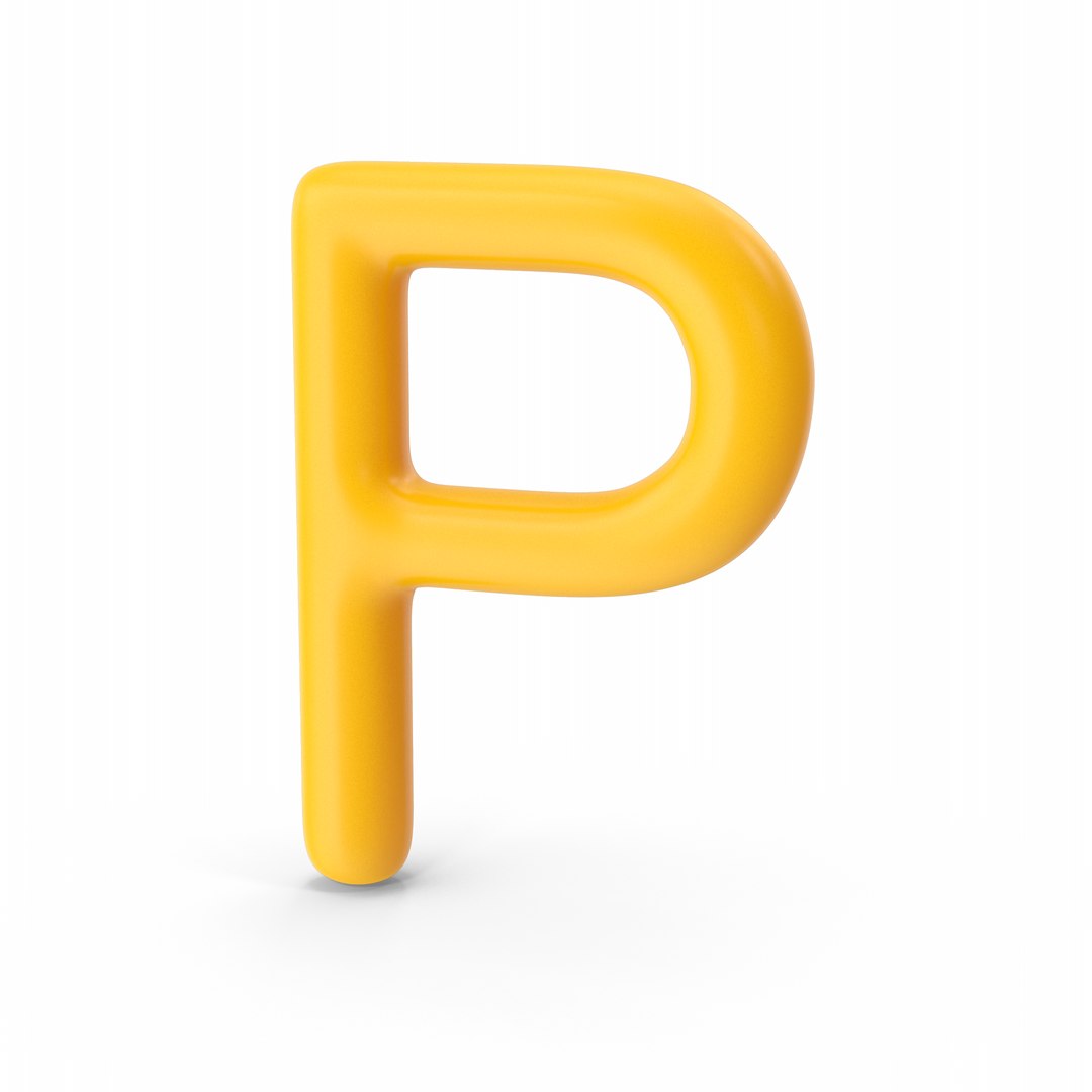 3D Letter P Orange - TurboSquid 1865791