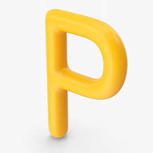 3D Letter P Orange