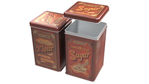 Vintage Sugar and Flour Cans