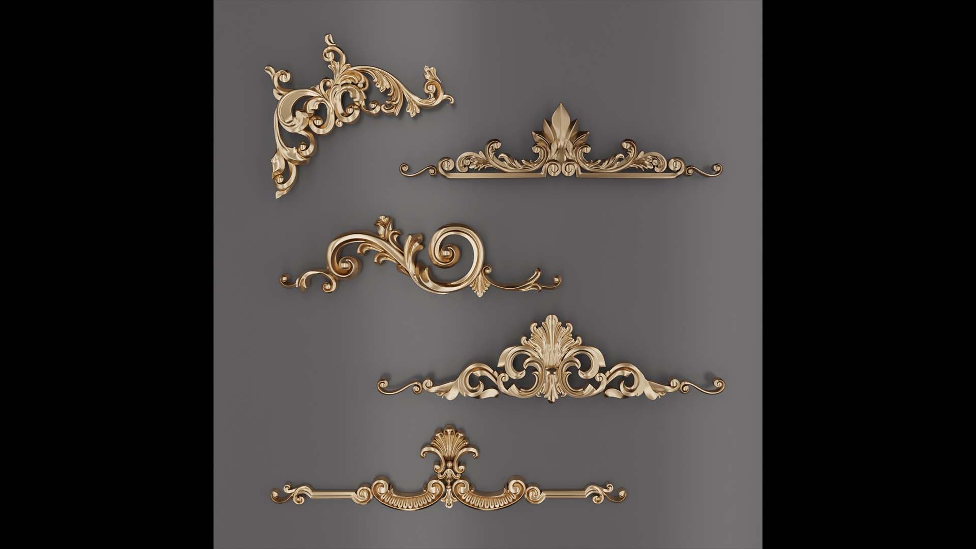 3D Trim Ornament 85 model - TurboSquid 1911047