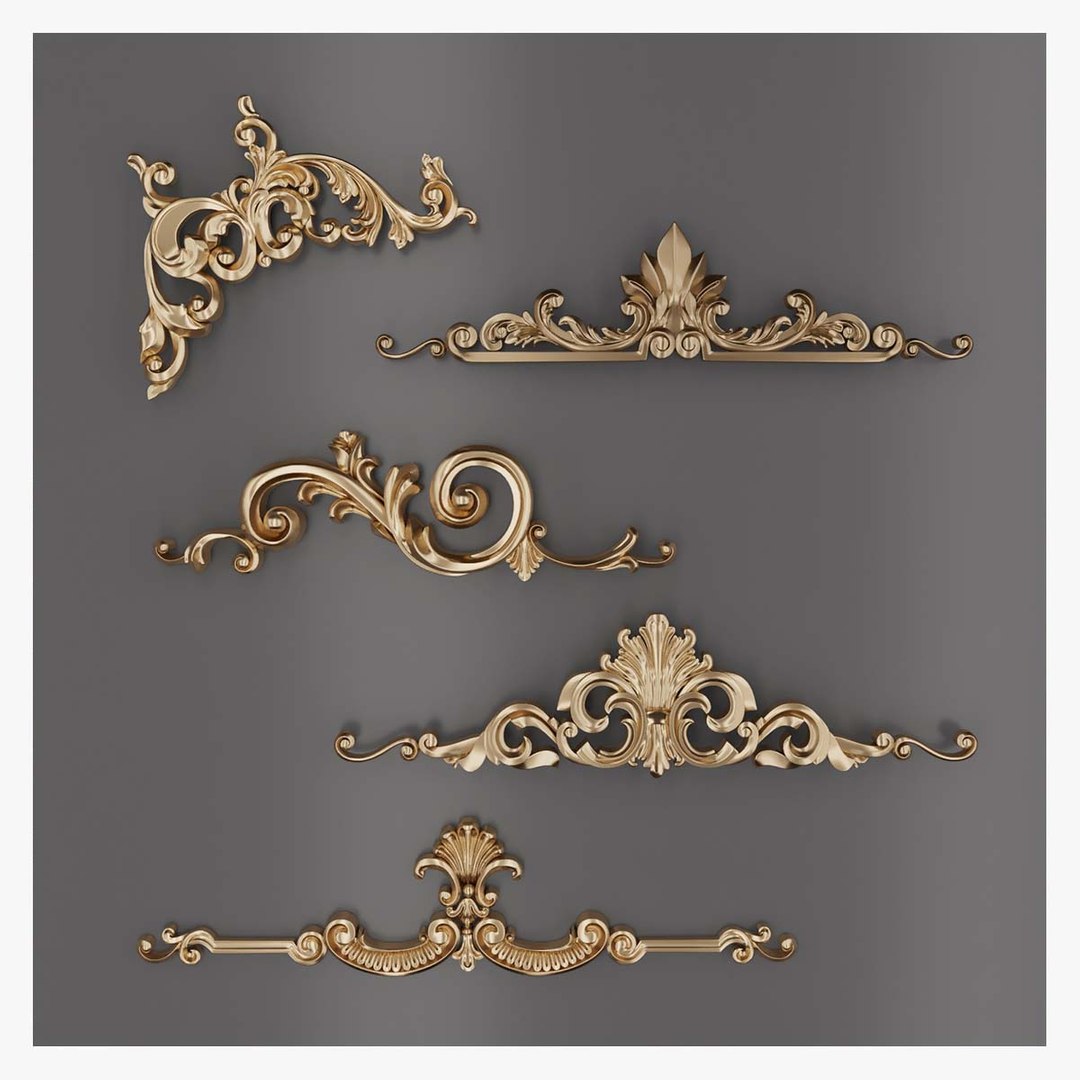 3D Trim Ornament 85 model - TurboSquid 1911047