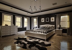 Contemporary Bedroom V2 3D model