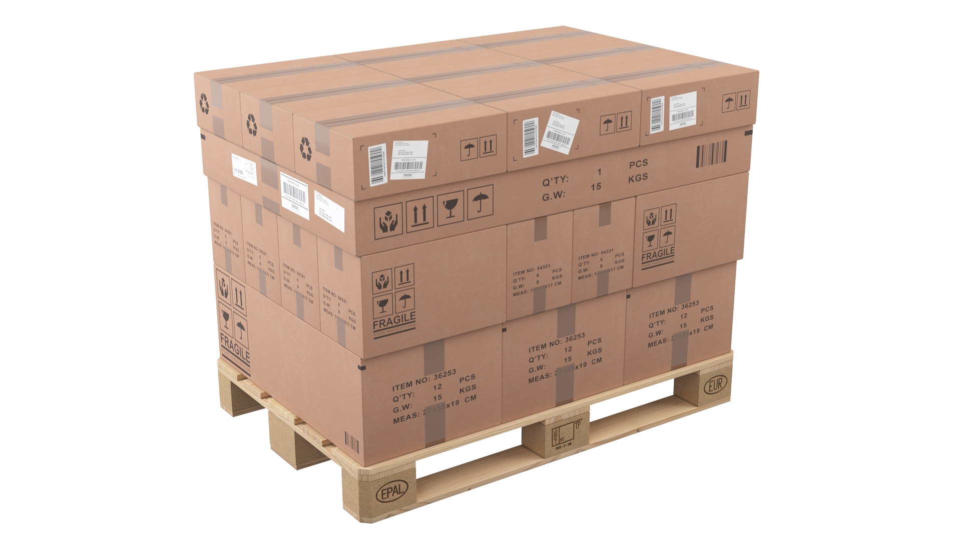 Pallet With Boxes 3D - TurboSquid 1991026