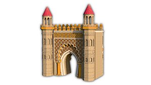 3D Castle Gate 03 model