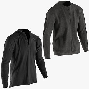 realistic men s pullovers 3D model