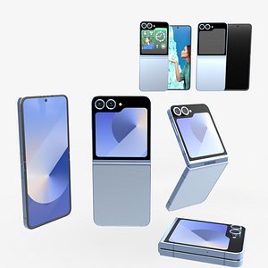 Samsung Galaxy Z Flip 6 blue 3D model