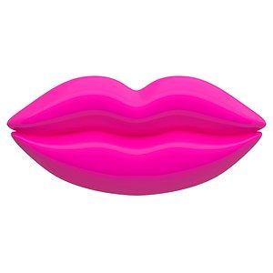 Lips Icon Pink 3D