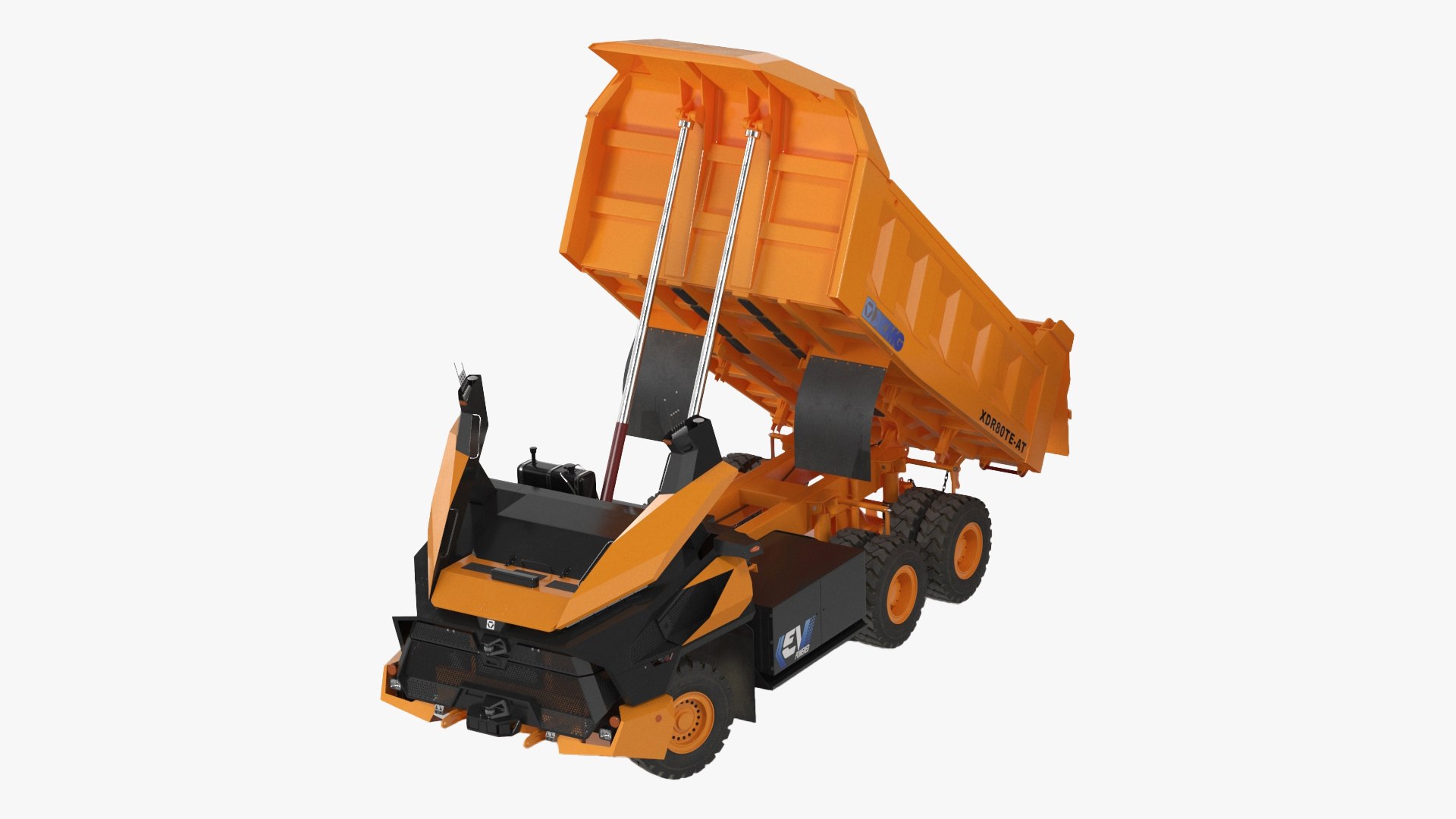 New XCMG Autonomous Electric Mining Truck Rigged for Cinema 4D 3D model preview