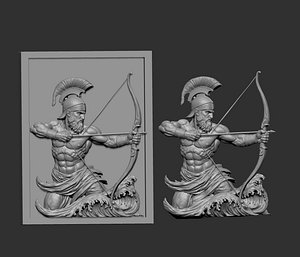 3D sculpture depicts Apollo the Greek god of archery