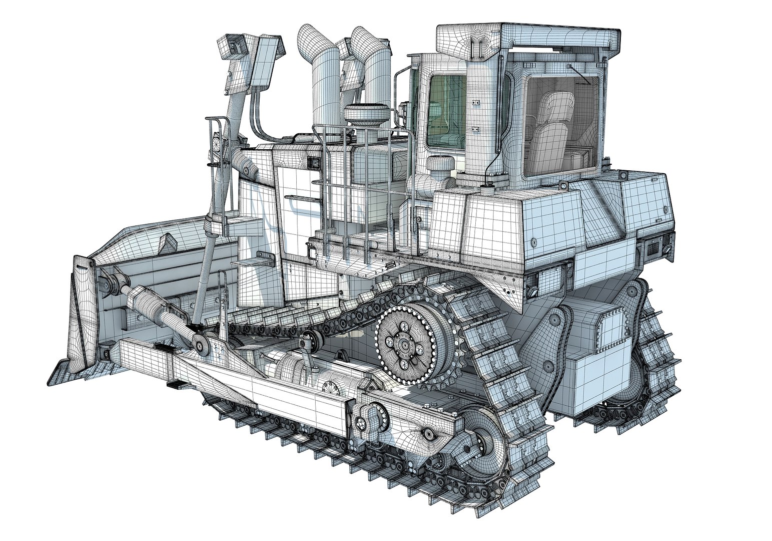 3D Bulldozer Dozer - TurboSquid 1423204
