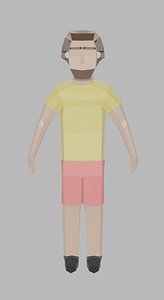 3D model character man rigged unity