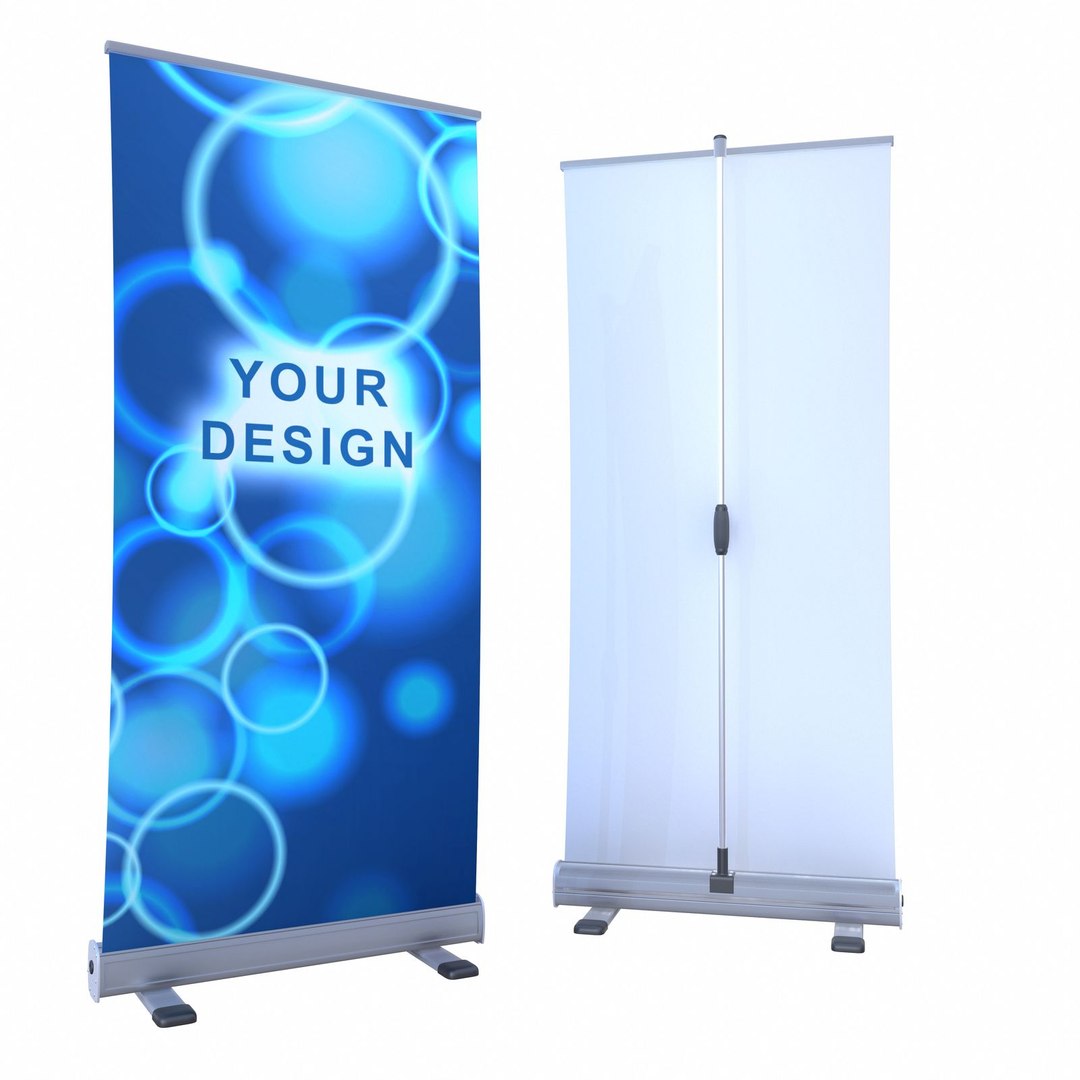 Roll-up Banner Display Model - Turbosquid 1355379