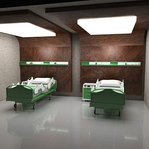 3D Hospital Ward 8 - 8K model